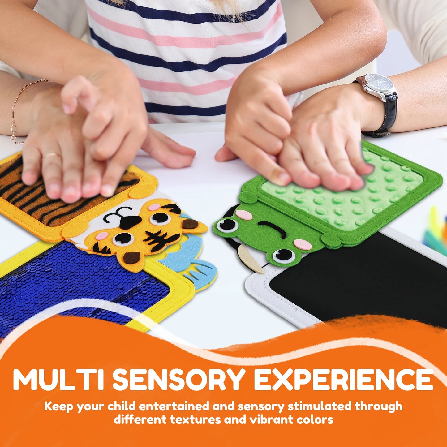 Felt Sensory Mats for Autistic Children Cartoon Animal Cognition Tiles Textured Pads Developmental Preschool Education Toys