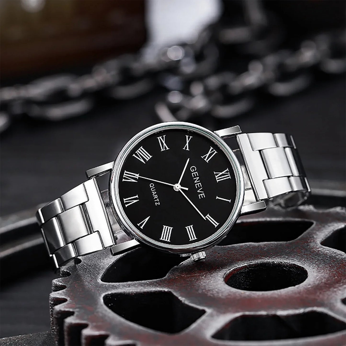 Men Watches Reloj Hombre Fashion Retro Casual Business Quartz Watch for Men Steel Band Roman Number Dial Wristwatches Montres