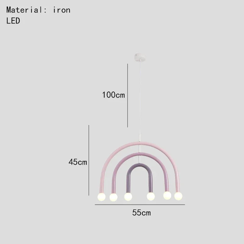 Colorful pendant lights Simple geometric linear pendant light fixture Hotel Restaurant suspension luminaire Bar hanging lights