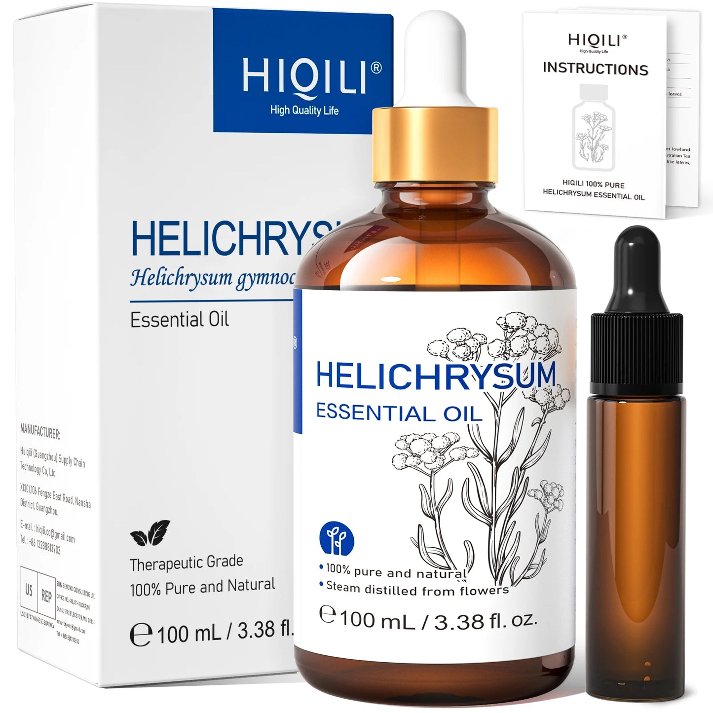 HIQILI Pure Cypress Essential Oil Aromatherapy Grade for Diffuser DIY Soap Bath 100ML Natural Plant Spearmint Vetiver Oil