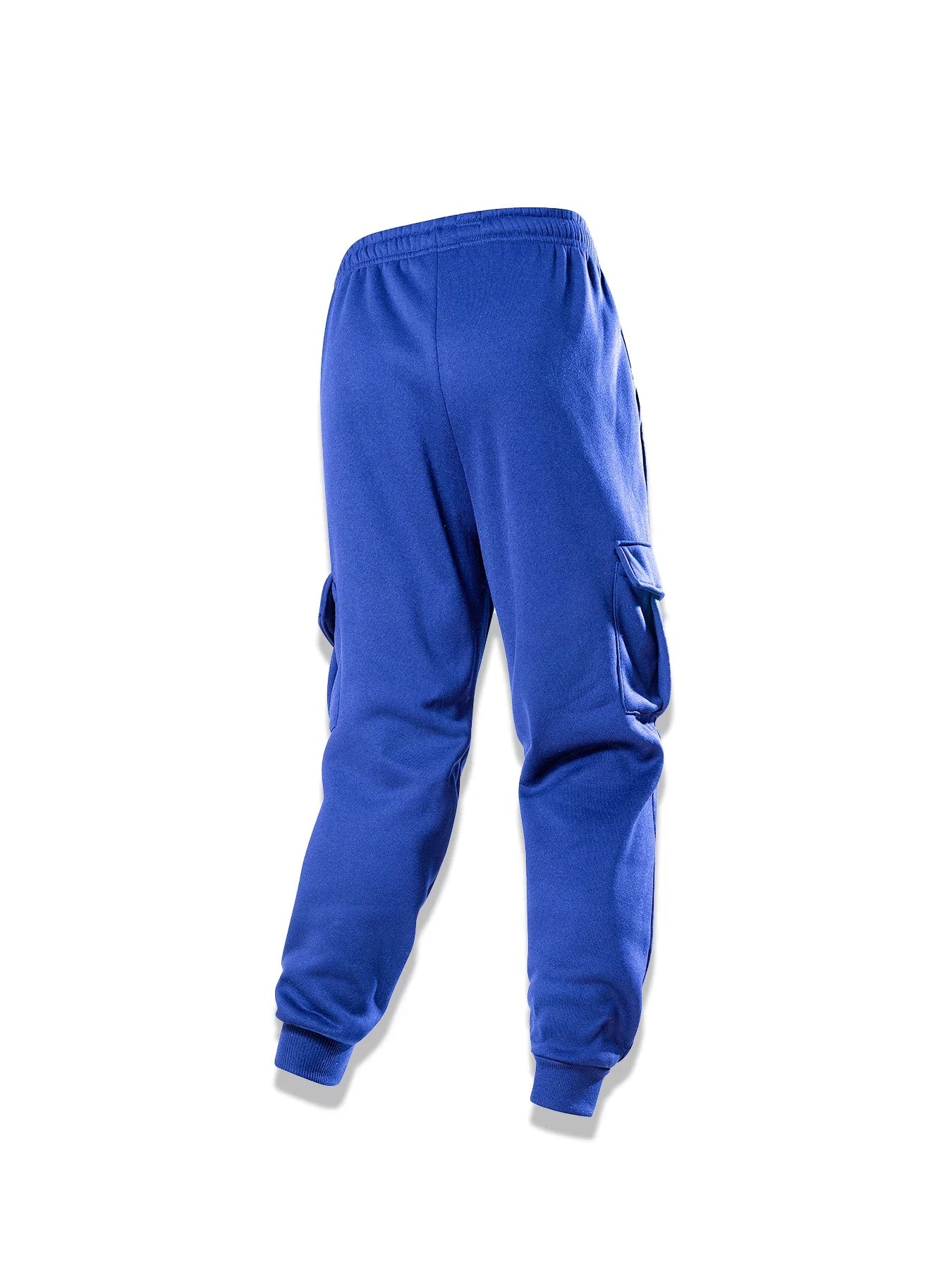 Spring Autumn Casual Sweatpants Men Drawstring Solid Color Cargo Pants Outdoor Running Pockets Trousers Male Daily Long Pants