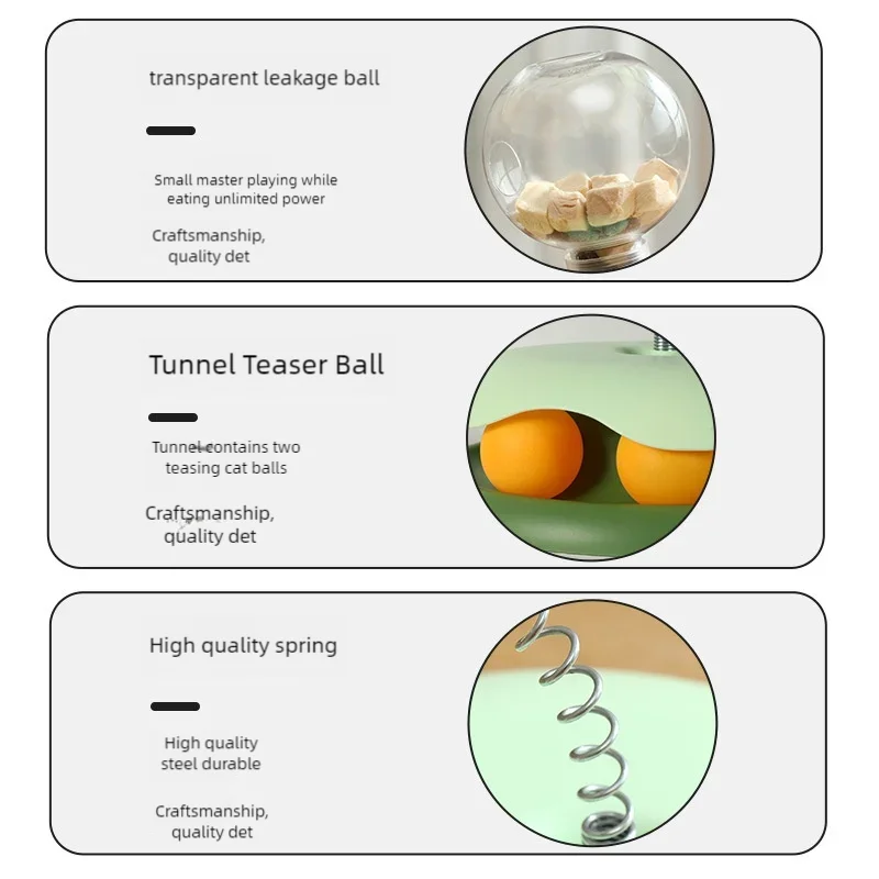 Pet Interactive Leakage Ball - Cat Turntable Toy - Food Dispenser for IQ Training for Dogs and Cats Pet Products Accessories