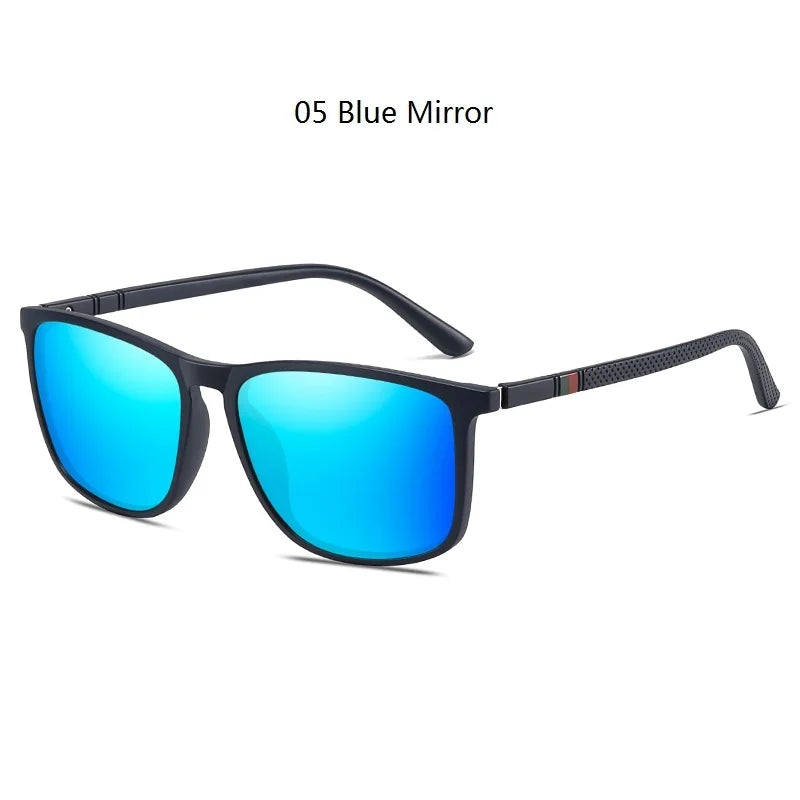 Luxury Men Women Driving Travel Polarized Sunglasses Fashion Brand Design Square Vintage Sun Glasses TR90 Frame Eyewear UV400