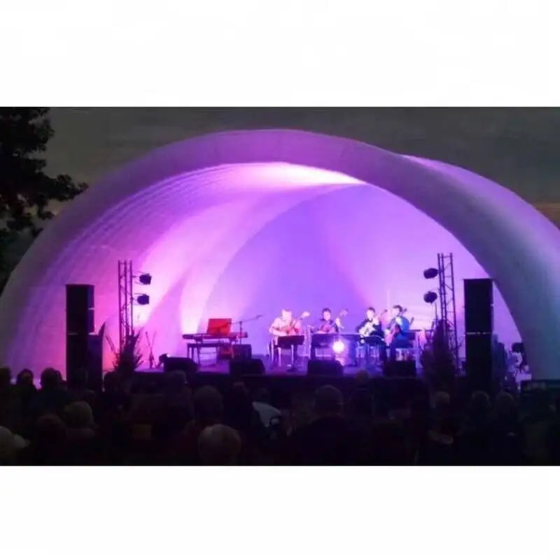 Giant Red Tent While Iatable Stage Cover Shelter Air Roof For Outdoor Activities And Promotion Display