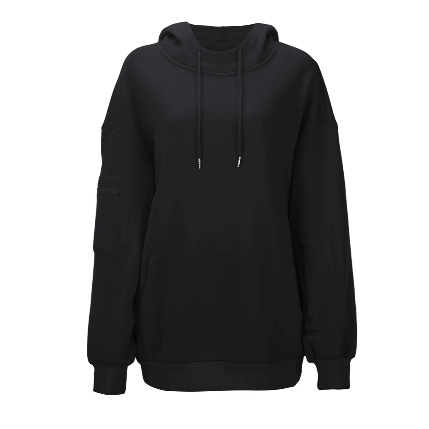 Oversize Hooded Sweatshirt Women With Eye Mask Solid Color Loose Casual Hoodies Sport Running Plus Size Sweatshirt Pullover