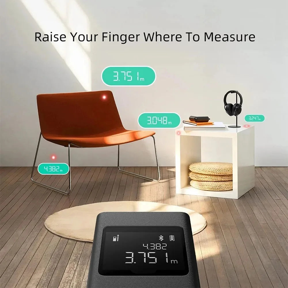 Original Xiaomi Mijia Smart Laser Rangefinder Real Time Distance Meter LCD Display Laser Range Finder Tape Measure Real Time New