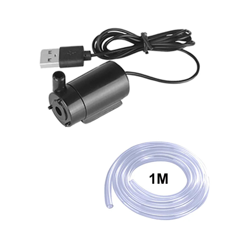 USB Submersible Pump Silent Micro Water Pump 3V 5V DC Low-voltage Portable Water Pump Suitable for Fish Tank Fountain Aquariums