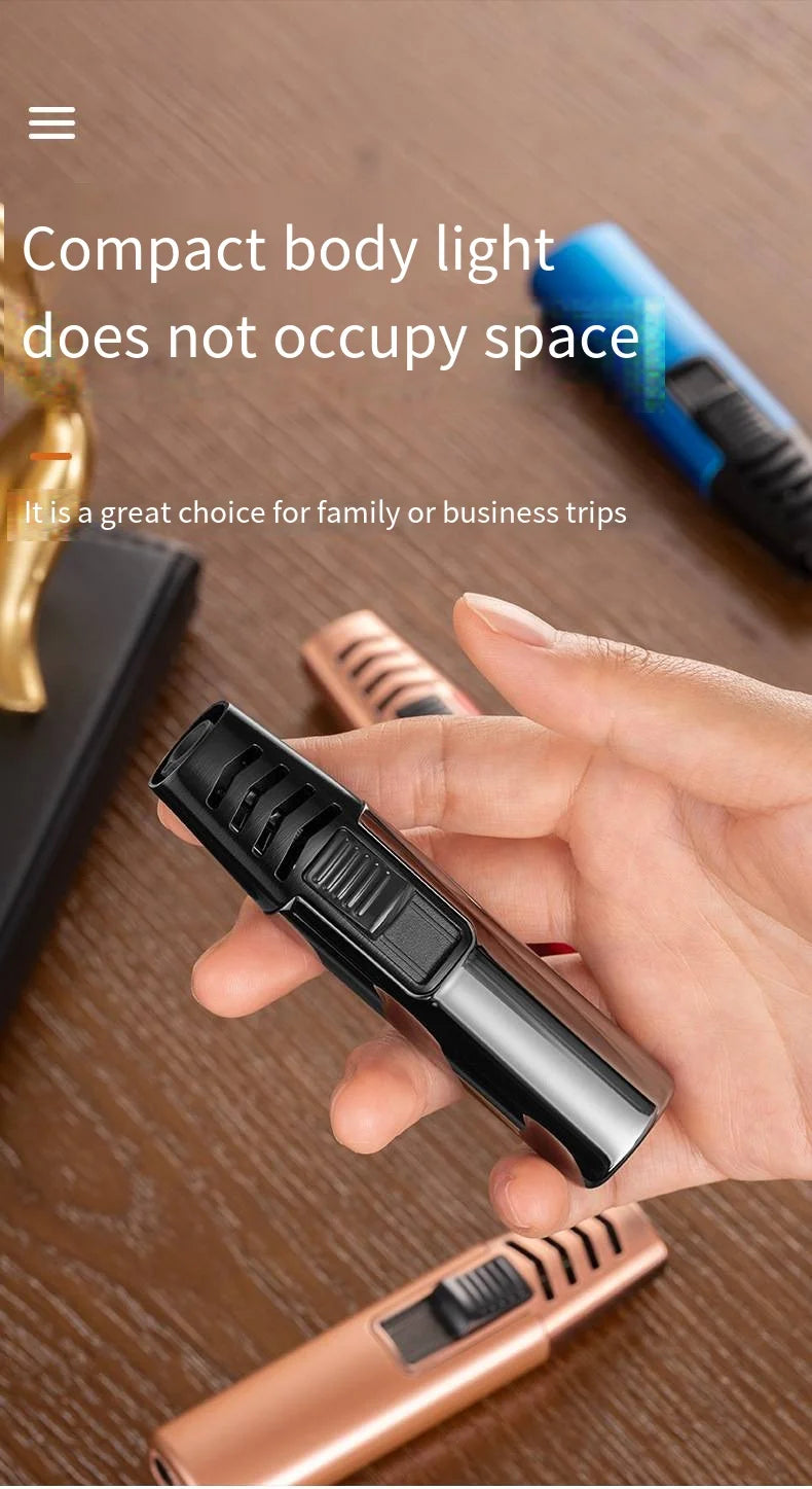 Metal Gradual Change Spray Gun Lighter Kitchen Lighter Household Small Tools Lighter BBQ Outdoor Lighter Practical Gadgets Gifts