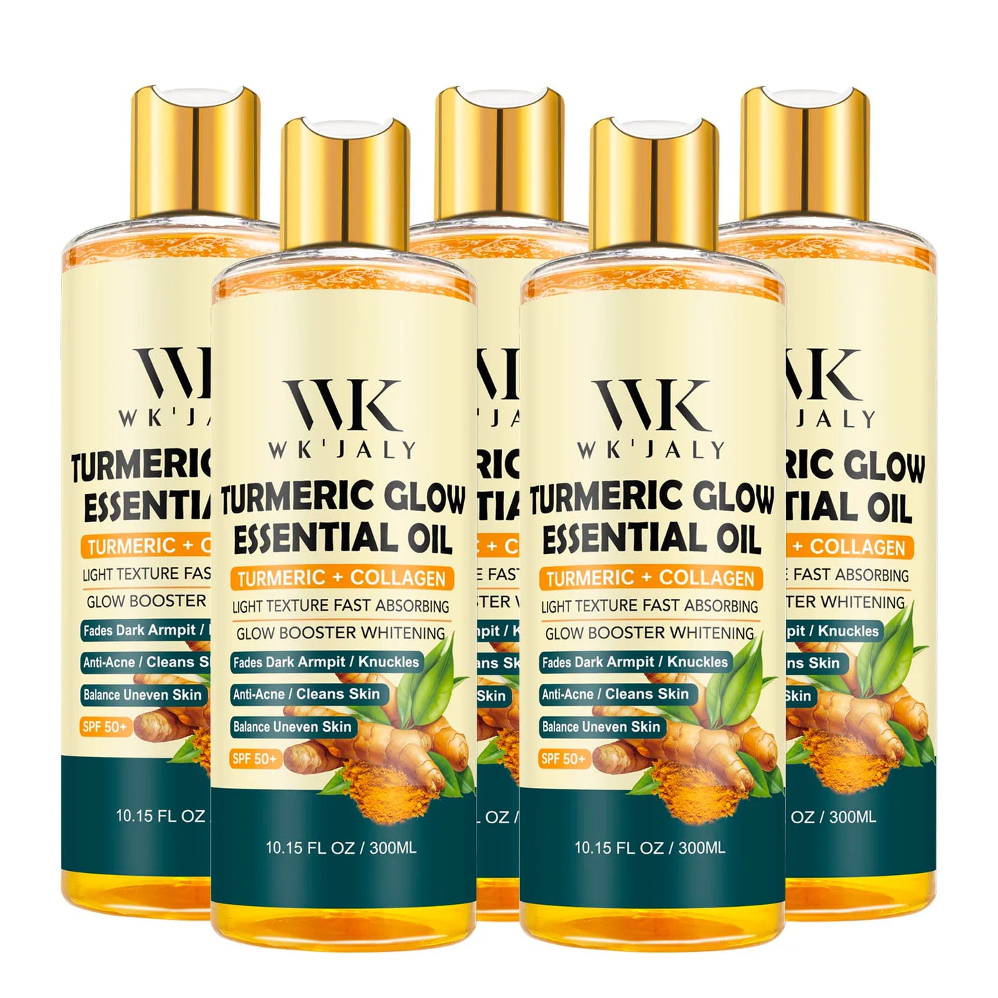 WK JALY Whitening Skin Care Set, Moisturize With Collagen, Glutathione, Natural Turmeric, Remove Acne, Dark Spot, Even Skin Tone