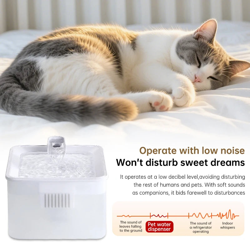 Pet water dispenser, intelligent water feeder, circulating fresh water, purified water filtration, cat and dog water dispenser