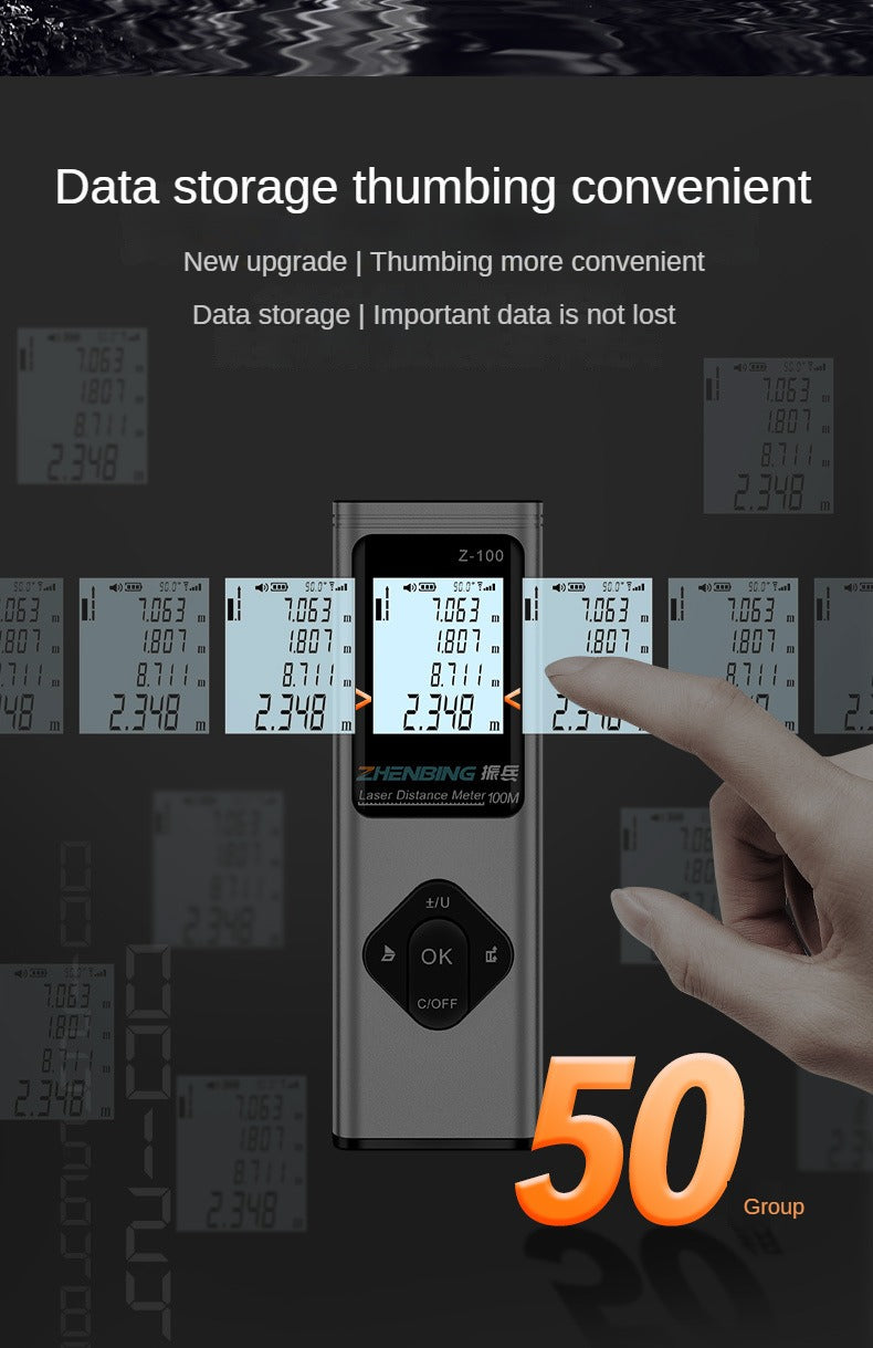 40M Smart Digital level Laser Distance Meter Range Portable USB Charging Rangefinder Mini Handheld Distance Measuring Meter