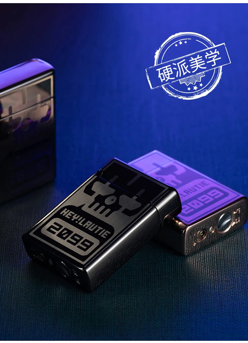 Portable Metal Induction Ignition Cigarette Lighter Men's Boutique Gift Butane Gas Lighter Windproof Lighter Unusual Lighters