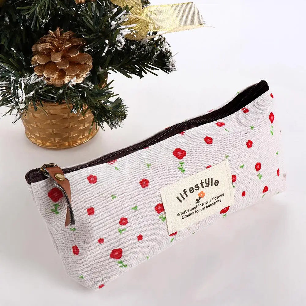 School Supplies Stationery Cosmetic Bag Fabric Makeup Bag for Girl Pen Bags Pencil Bag Pencil Case Zipper Pouch