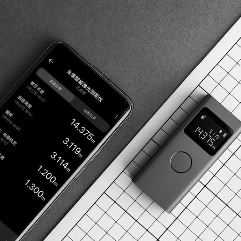 Xiaomi Mijia Smart Laser Rangefinder Real Time Distance Meter High precision Laser Range Finder Tape Measure Work For Mihome APP
