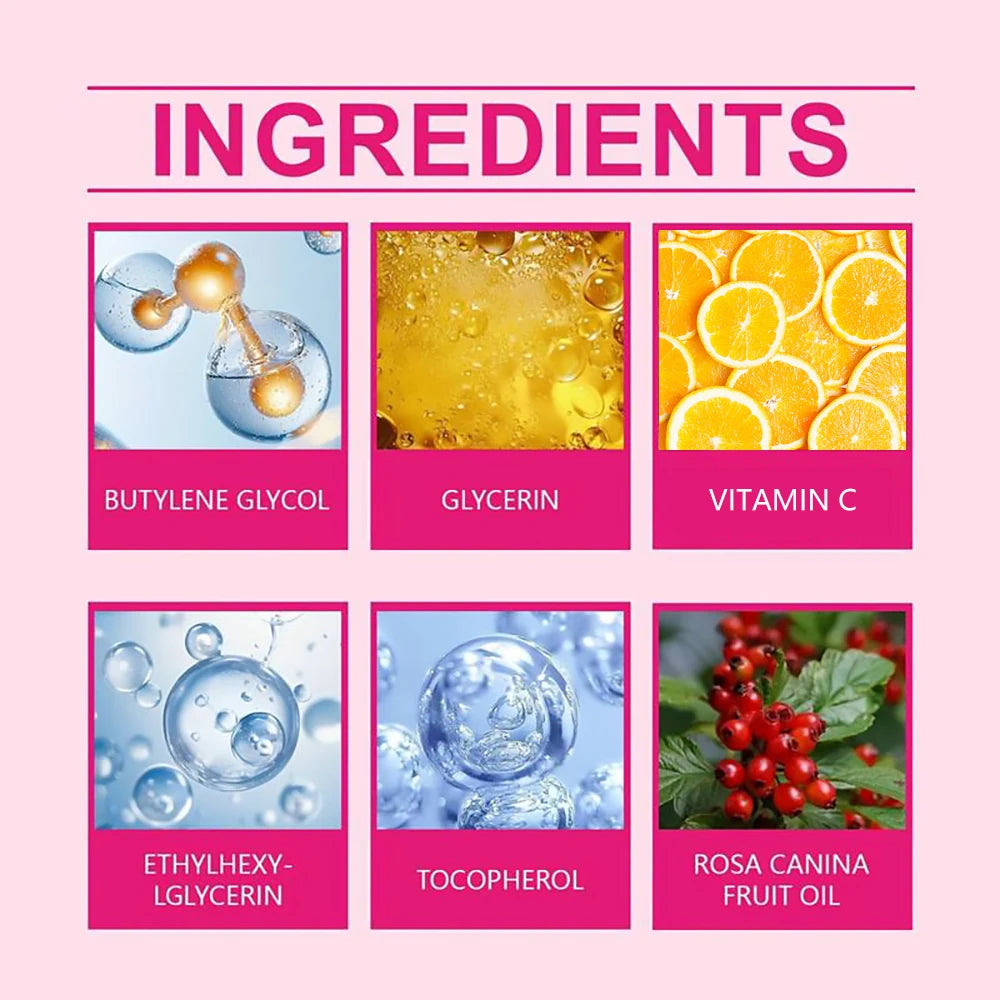 HISENRAIN Rosehip Skincare Set: Hydrating Serum & Moisturizing Cream Combo - Anti-Aging, 24H Moisture, Brightening Kit.