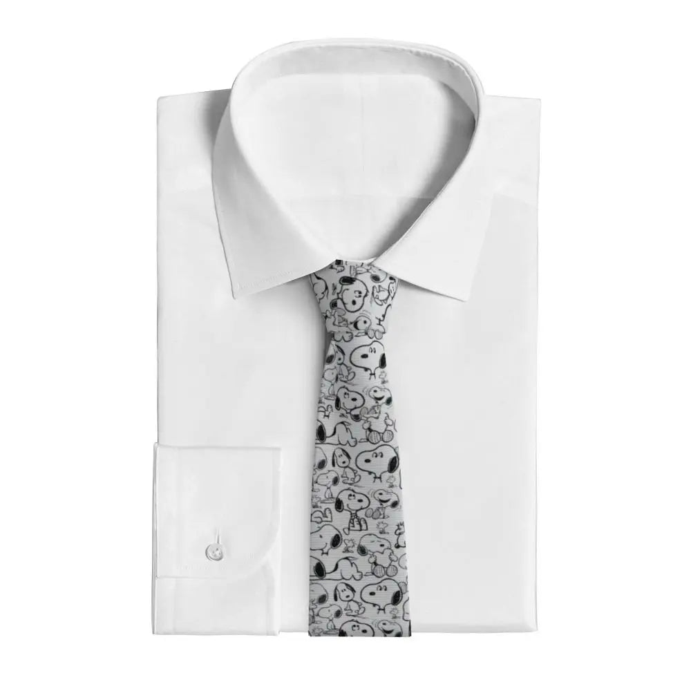 Personalized Fashion S-Snoopys Neckties Men Silk Cartoon Office Neck Tie