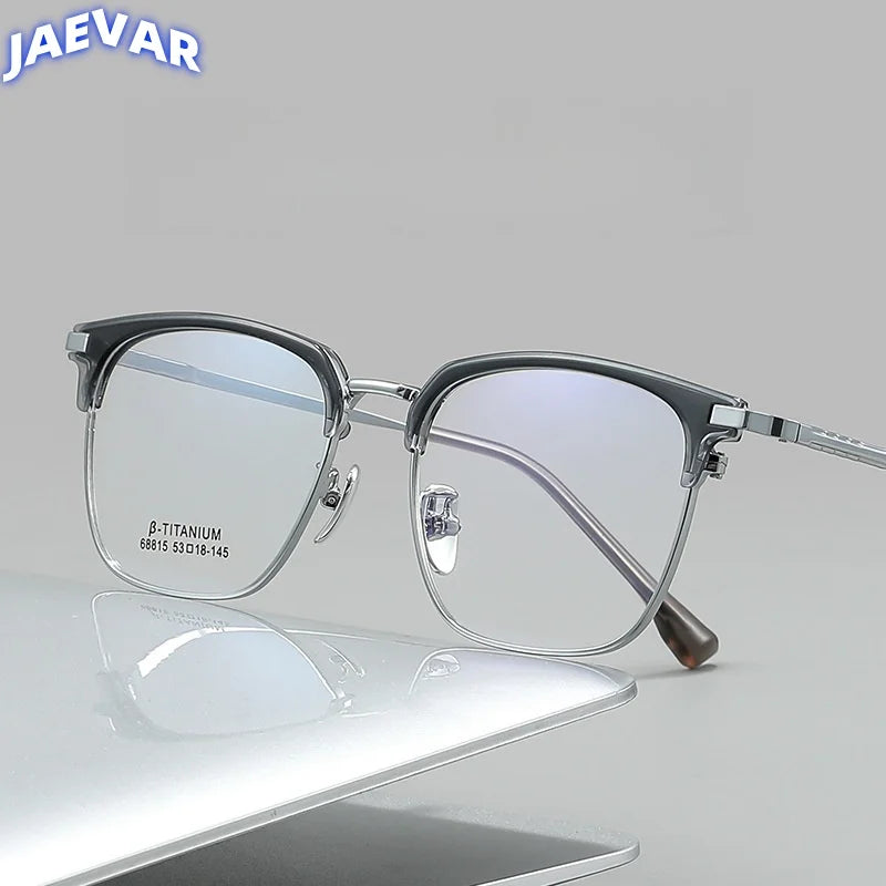 Metal Glasses Frames Business Retro Square Men's Frames Ultra-light And Versatile Optical Prescription Frames For Men 68815L