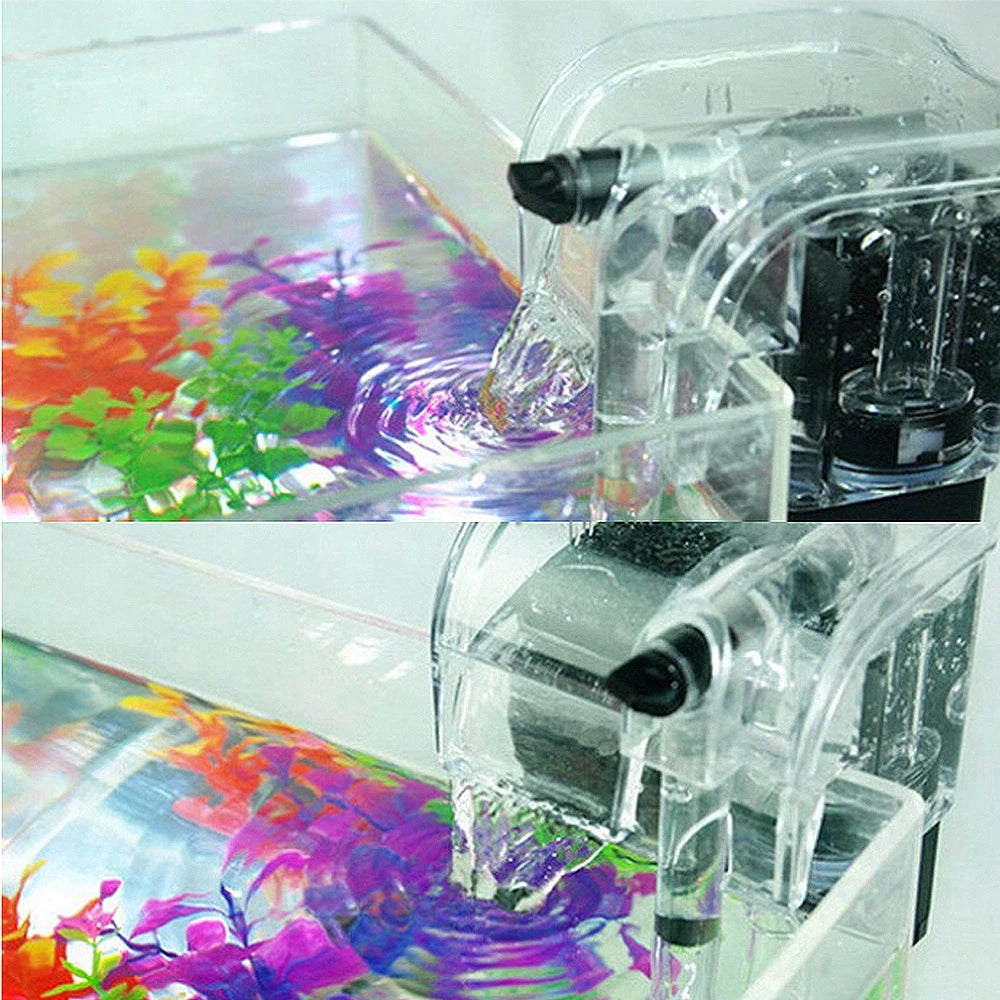 Water Pumps External Hang Up Filter for Aquarium Fish Tank Filter Oxygen Submersible Water Purifier Mini Aquarium Filter
