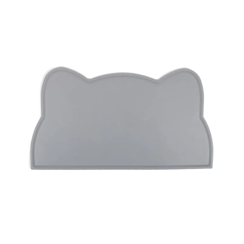 Pet Feeding Mat For Dogs Cats Solid Color Silicone Waterproof Non-slip Cat Food Mat Portable Dog Feeding Mat Placemat