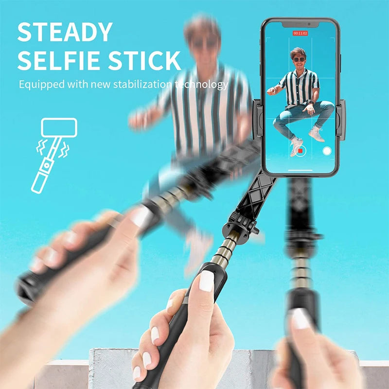 Gimbal Stabilizer for Smartphone,Selfie Stick Tripod with Remote Control Auto Balance 360° Rotation Phone Gimbal for Selfies