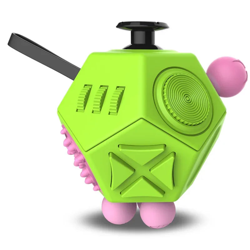 Relieve Anxiety and Improve Focus in Children with Autism, ADHD, and Anxiety - EDC Hand Fidget Toy for Kids 12 Sides Anti-Stress