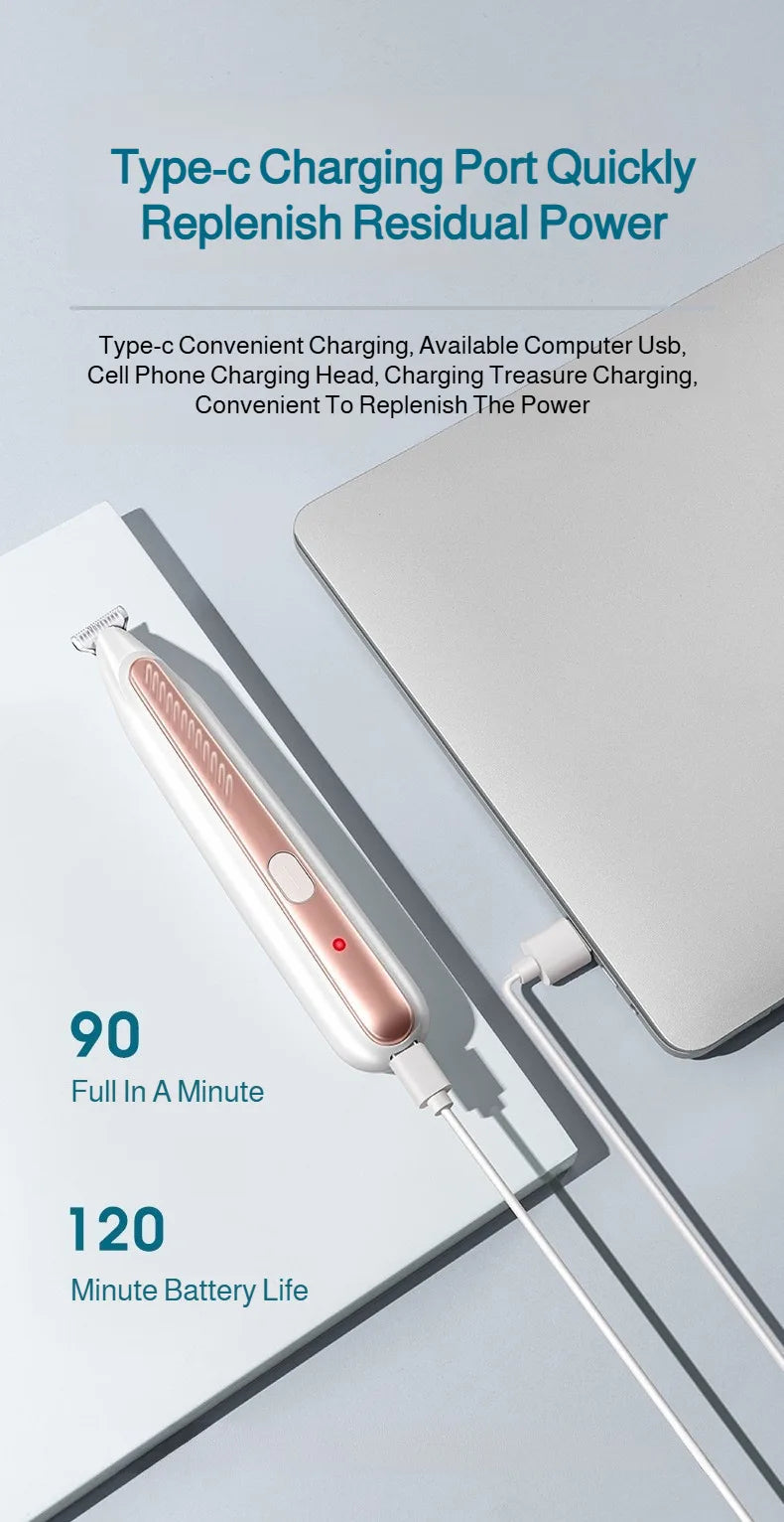 Pet Local Hair Electric Trimmer - Waterproof Shaver, Type-C Charging, Pet Grooming Tool