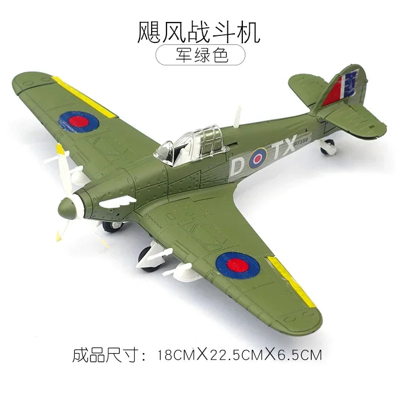 1/48 WWII Fighter Model Pirate Mustang Spitfire Hurricane BF109 4D Assemble Aircraft Plastic DIY Airplane Toy Building Kits