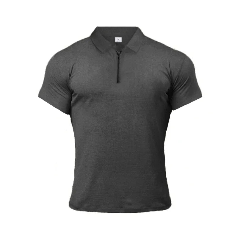Brand Cotton Casual New Mens Short Sleeve Polo Shirts Fitness Fashion Polo Shirt Clothing Bodybuilding Trend Sport Polo Shirts