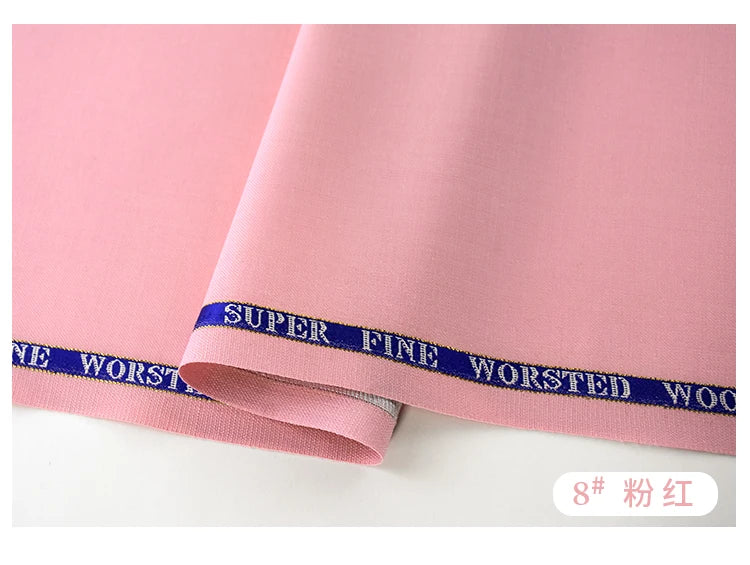 High Count 50% Worsted Wool Fabric For Suits Sewing Blazer Vest Pants Coat DIY High End 280g/m Serge Cloth Material 50X150cm