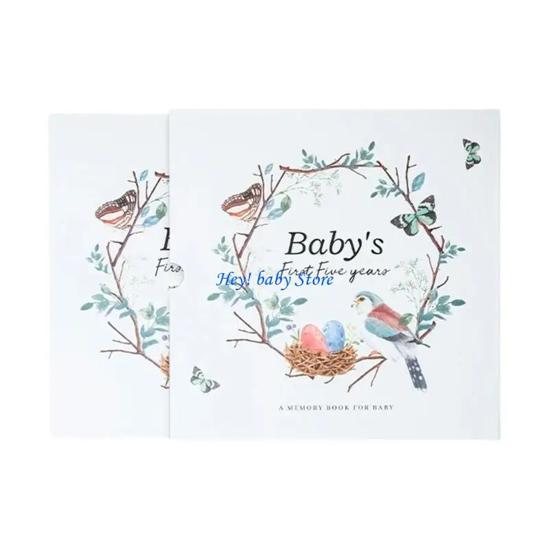 Q1FE Memory Book for Baby Boy Girl Baby Milestones Book to Record Every Event Journal Scrapbook Photo Album