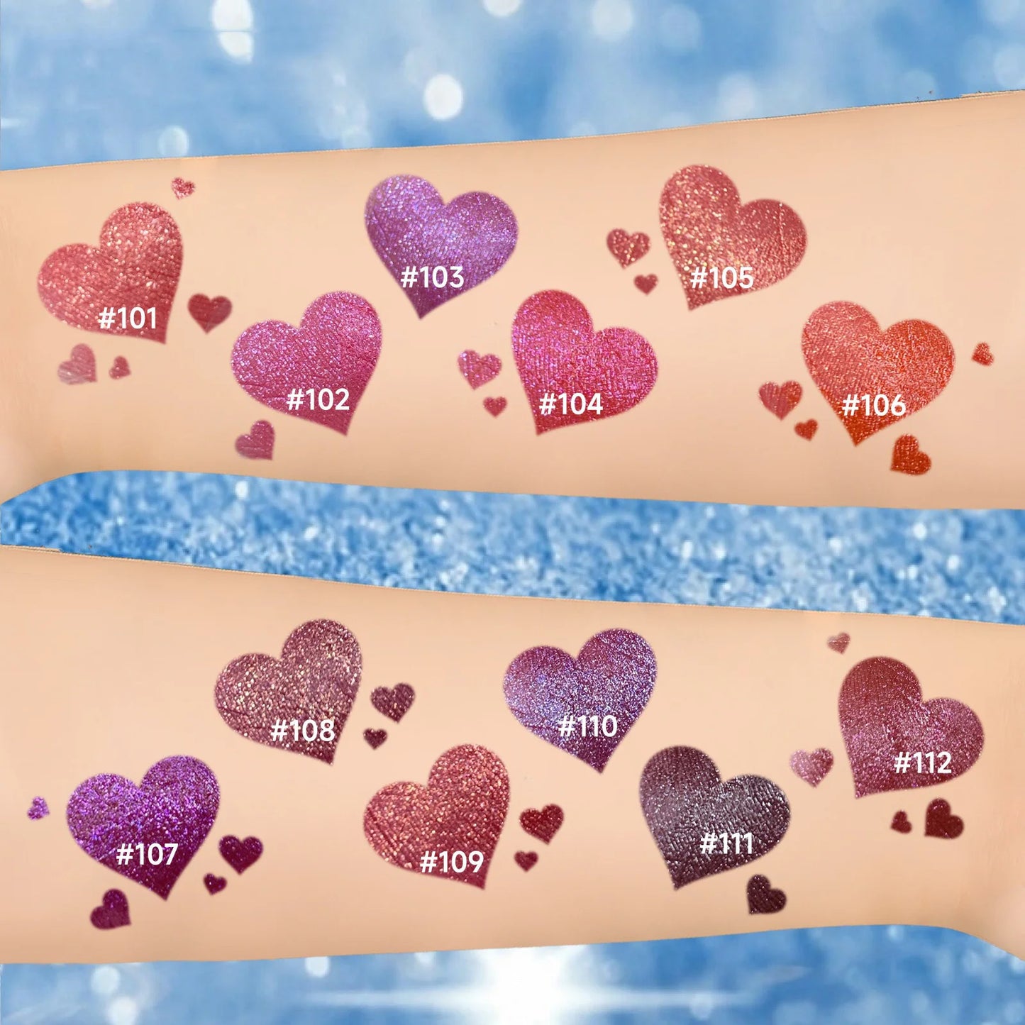 1PC Sexy Color Glitter Lipstick Flash Lasting Easy Color Diamond Lip Tint Shiny Metallic Lip Makeup Gifts for Women Cosmetics