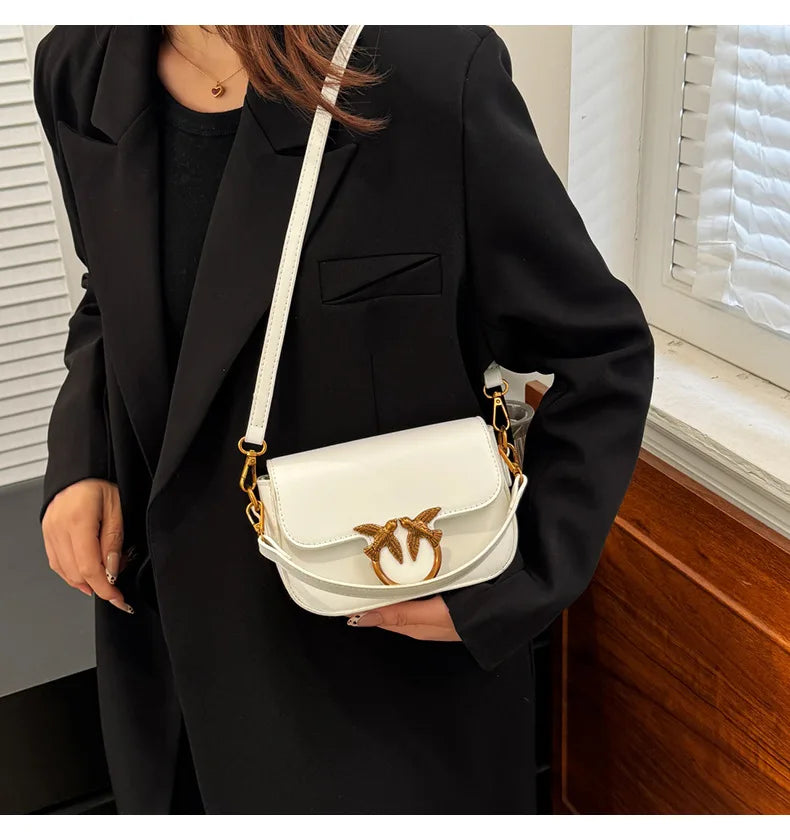 Ladies' Handbag, Swallow Bag, High-end, Fashionable, Versatile, Single Shoulder Crossbody Bag, Small Square Bag, Commuting Bag