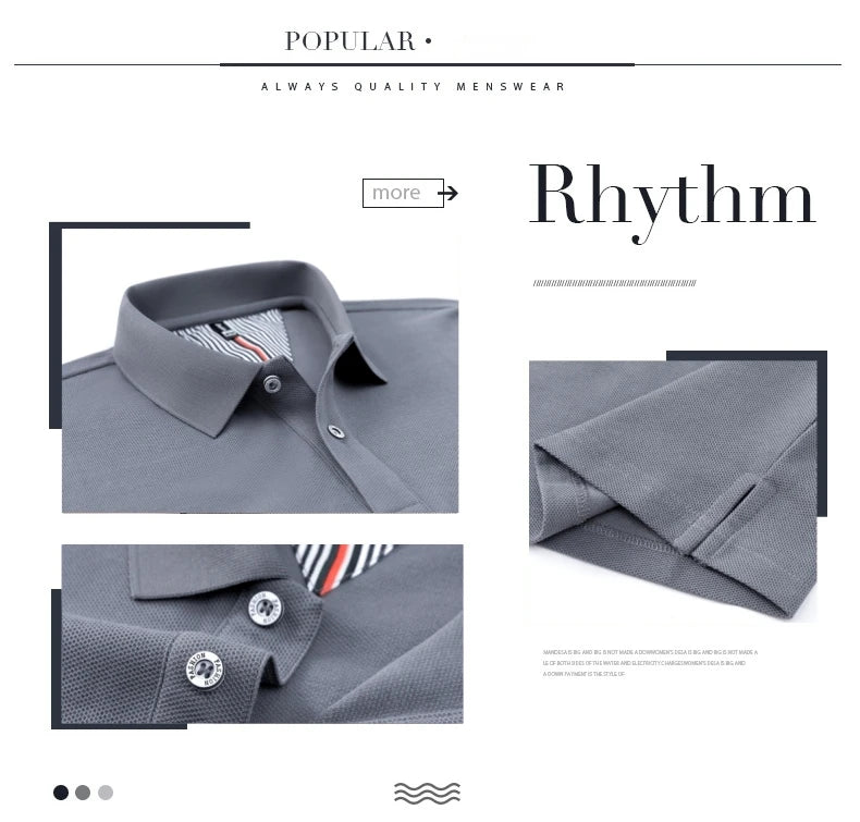 100% pure cotton men's short sleeved summer new luxury golf polo shirt high-quality brand exquisite embroidery design T-shirt to