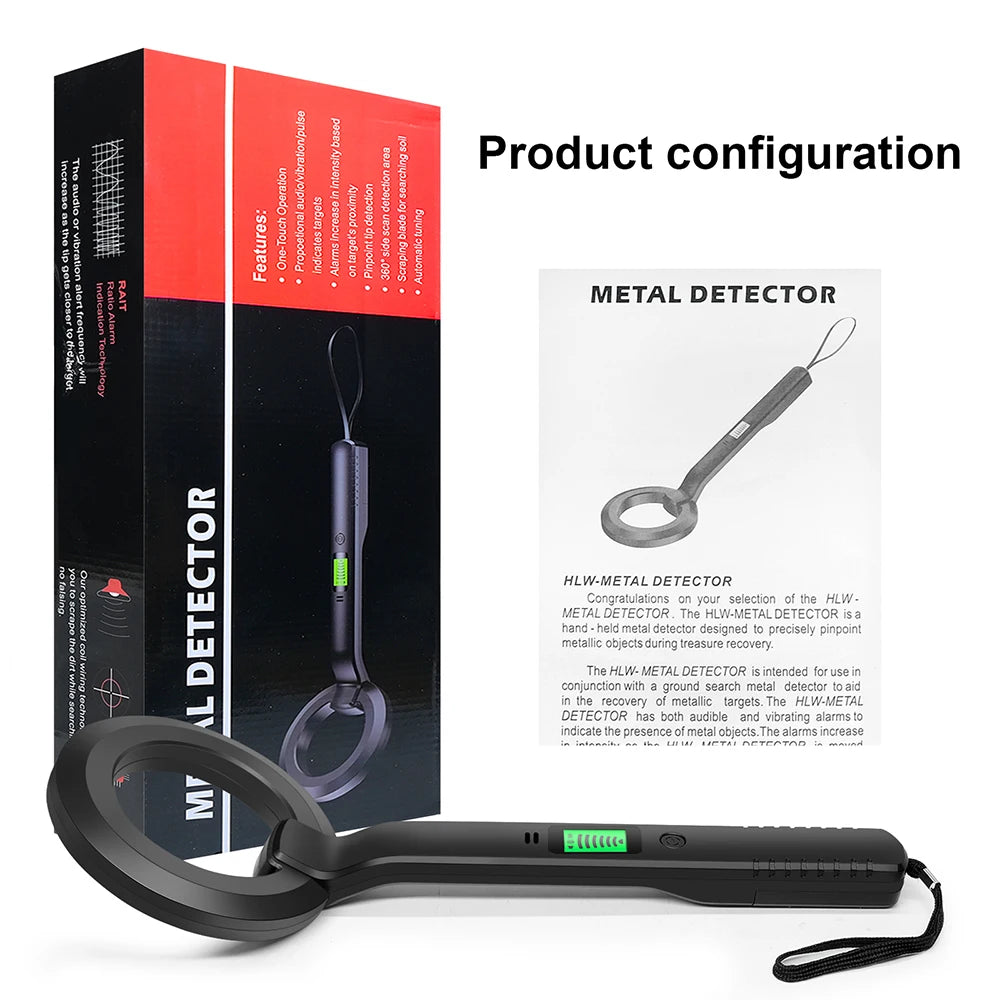 Metal Detector High-precision Hand-held Outdoor Detector Waterproof Underground Treasure Hunter Coin Gold Finder