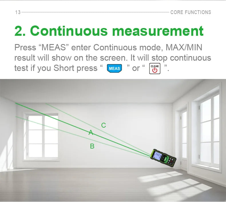 Noyafa NF-274L laser distance meter electronic roulette laser digital tape rangefinder trena metro laser range finder measuring
