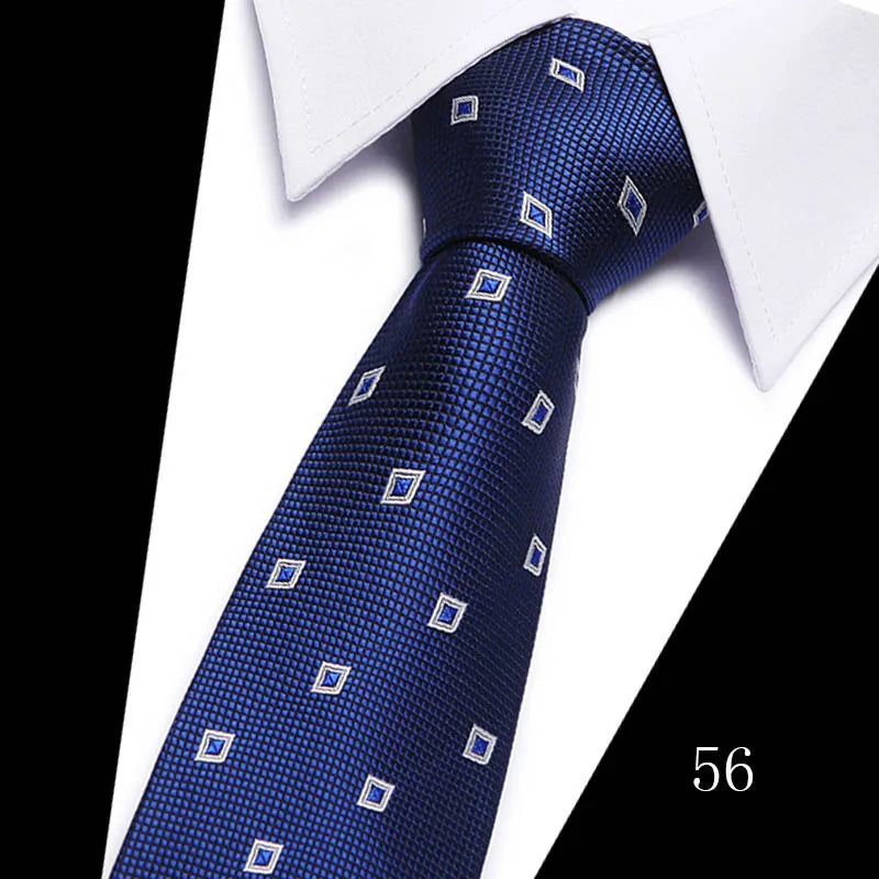 Hot Sale Necktie Man 7.5 cm Silk Tie Solid Color Gravatas Suit Accessories Fit Wedding Holiday Party