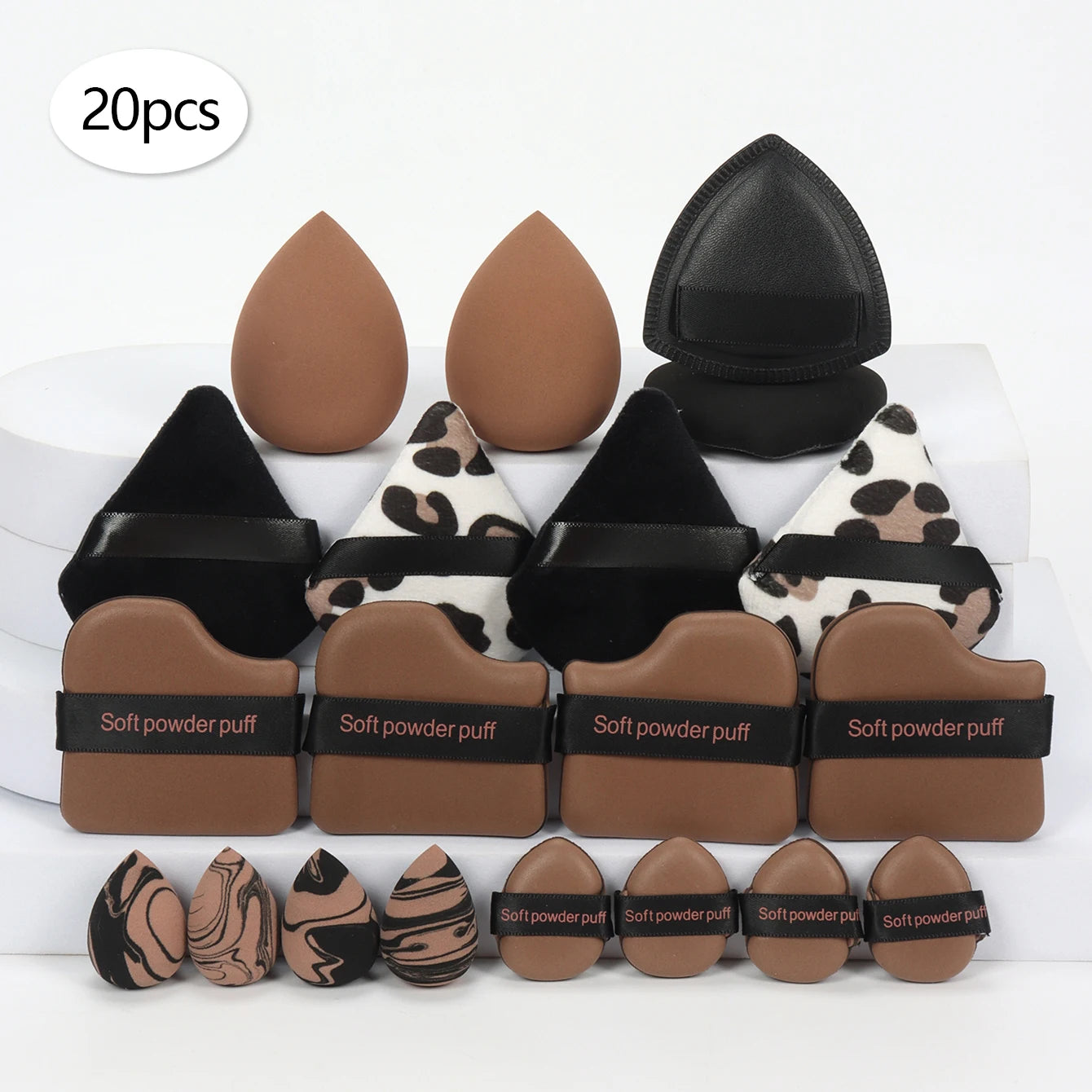 10/20/30/40/50-Piece Set of Multifunctional Makeup Tools, Expands When Exposed to Water, Suitable for All Skin Types