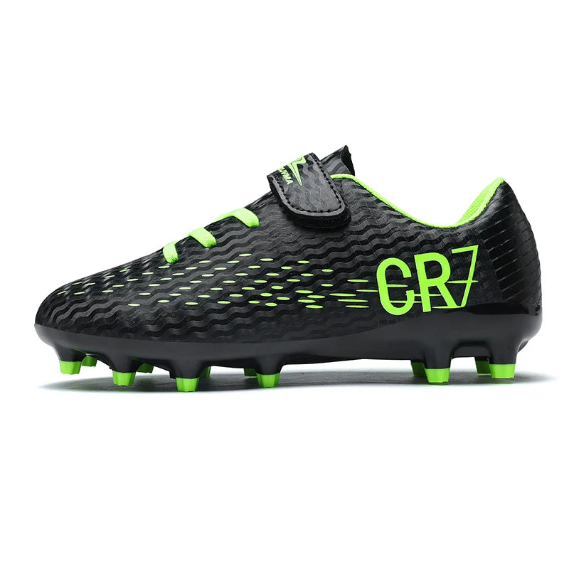 New Hot Children Football Boots Outdoor Trainers Soccer Shoes for Kids Boys Girls Hook Loop Football Cleats Futsal Sneakers28-39