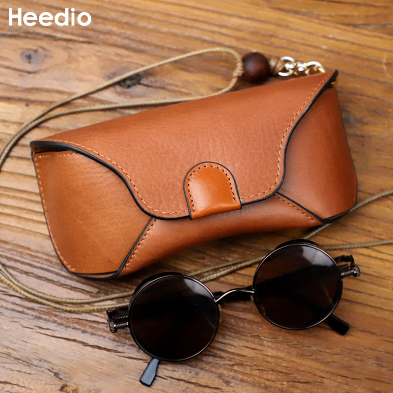 Genuine Leather Eye Glasses Bag for Eyeglass High Quality Handmade Causal Glasses Case Sunglasses Protector Pouch
