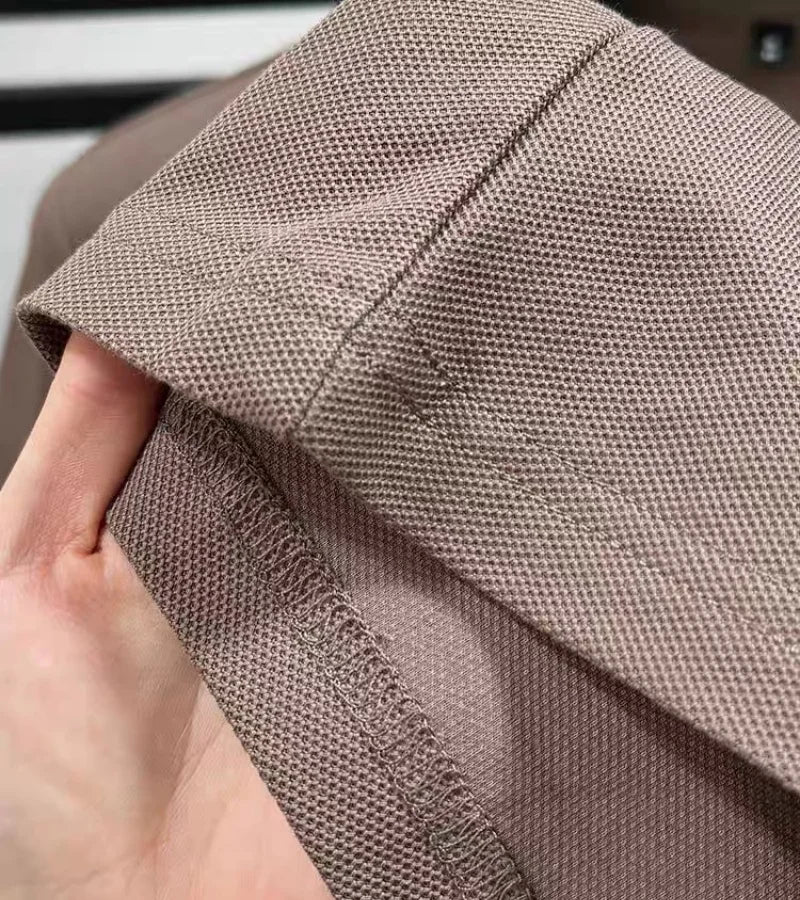 100% pure cotton new men's short sleeve summer comfortable breathable polo shirt high-end brand designer embroidered T-shirt top