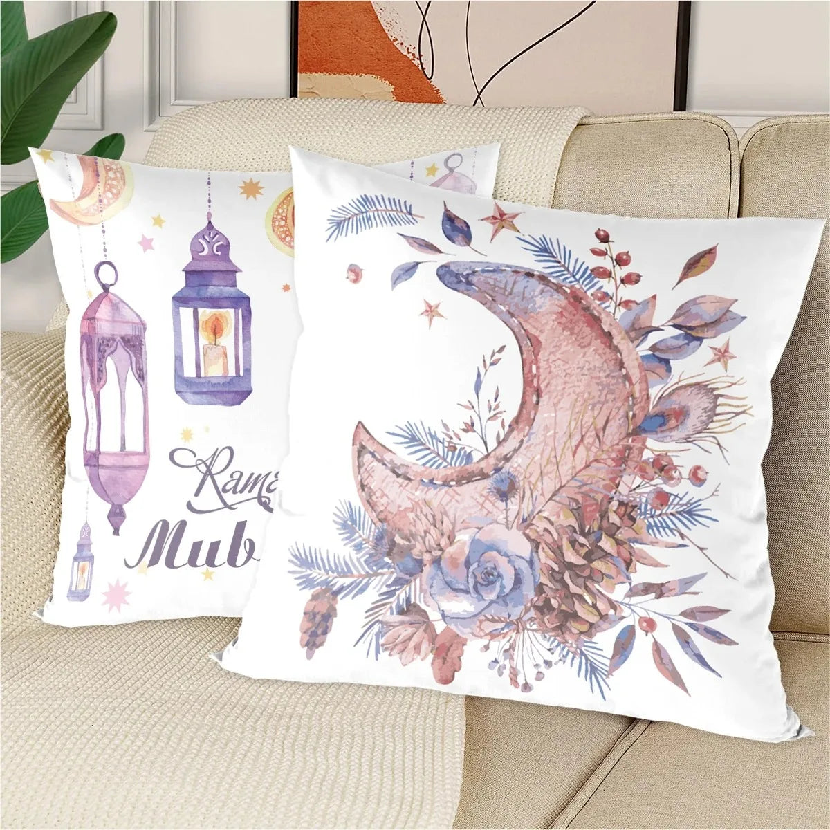 2024 Islamic Muslim Ramadan Home Decor Pillow Cases Eid Mubarak Living Room Sofa Decoration Cushion Covers