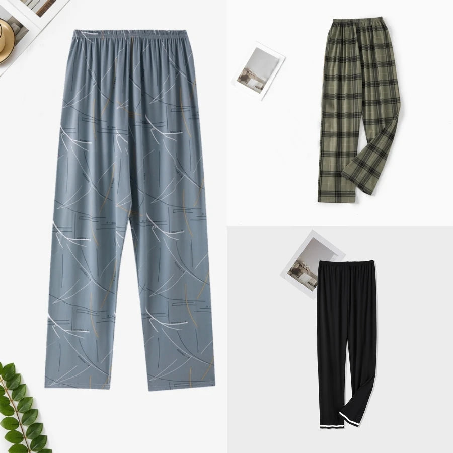 Pajama Pants Men's Spring and Autumn Loose Casual Trousers Home Pants Men's Home Pants Can Be Worn Outside