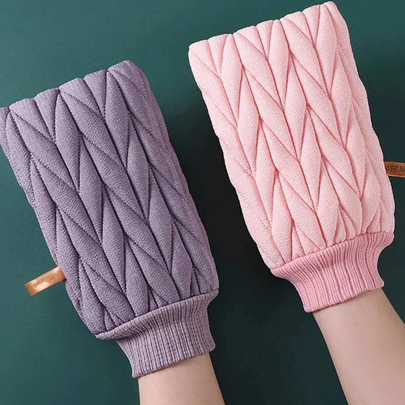 Bath Scrubber Powerful Stain Removal Bath Gloves Body Scrub Exfoliating Shower Washcloth Back Scrub Durable Deep Cleansing Towel