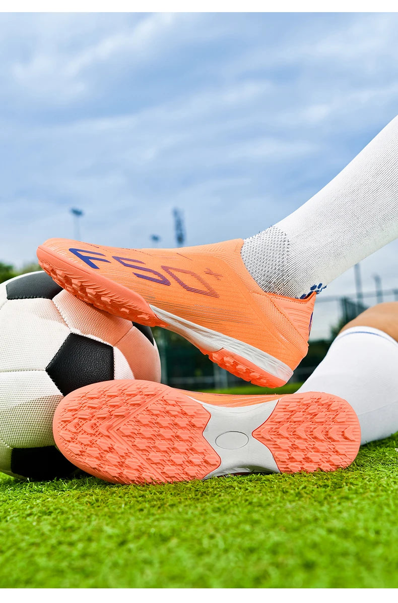 High Quality Mens Football Boots F50 Youth FG/TF Training Studded Fast Soccer Cleats Boys Non Slip Football Shoes for Man 35-45