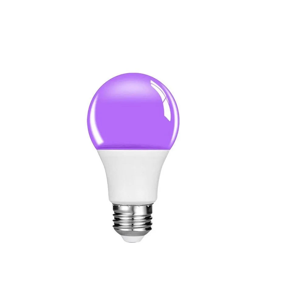 Portable Blacklight Ultraviolet Lamp UV Purple Bulb Atmosphere E27 UV Light Bulbs 360 Glow 10W Purple Black Light Bulb Disco