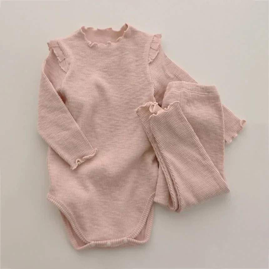 Newborn Baby Girl Clothes Suits Cotton Spring Autumn Infant Bodysuit + Leggings Baby Girl Outfit