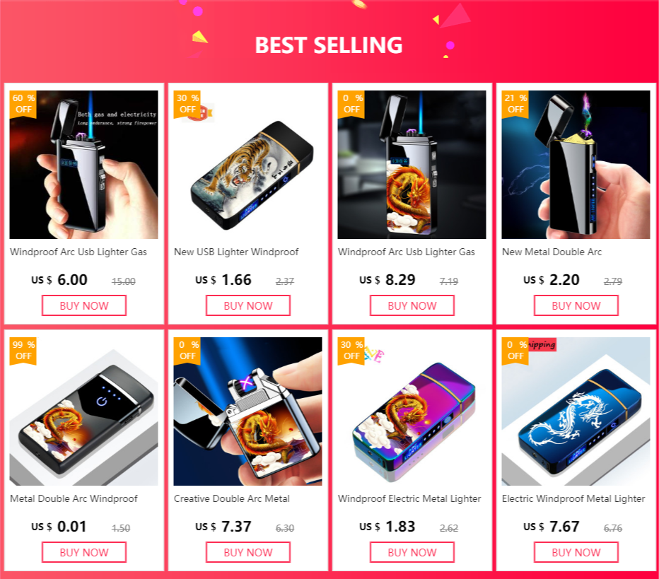 Windproof Electric Metal Lighter Double Arc Plasma Rechargeable USB Lighter Touch Induction Smoking Lighter Men's Gadgets