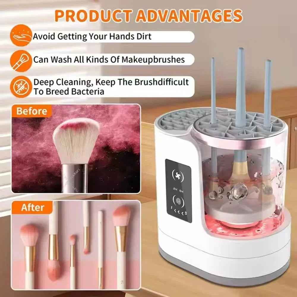 Automatic Makeup Brush Cleaner Electric Makeup Brush Quick Dry Cleaning Tool Makeup Remover Brow Pencil Brush Special Cleaner