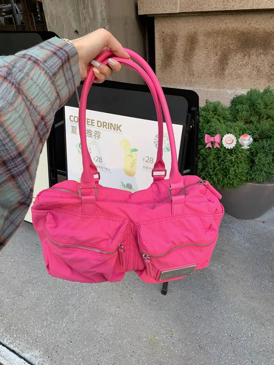 Ladies Large Capaci Nylon Handbag 2026 New Sle ort Trip Travel Bag Single oulder Fitn Tote Bag Briti Sle Casual