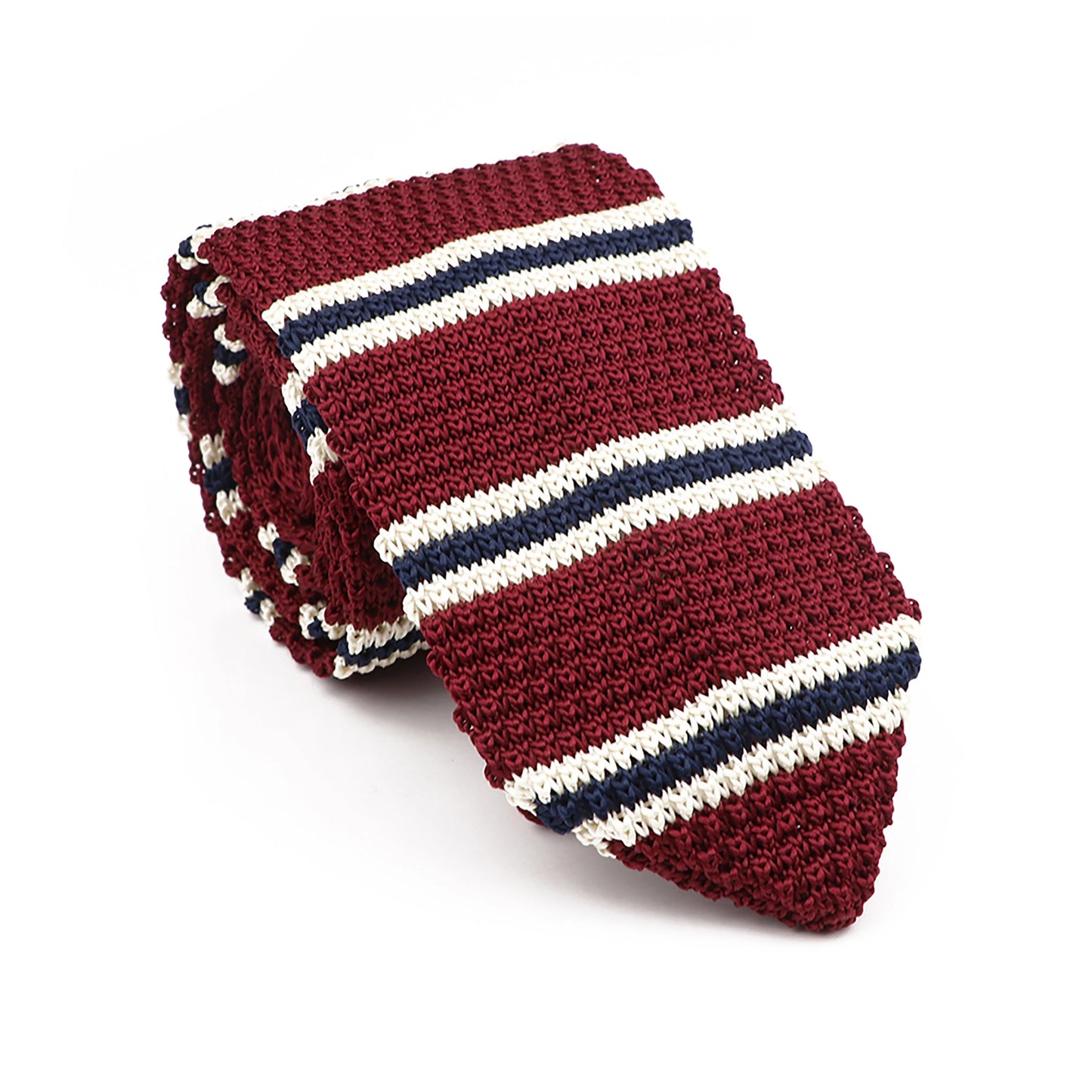 New Mens Knitted Ties Classic Striped Skinny Necktie For Business Wedding Party British Style Necktie Winter Neck Wear Accessory